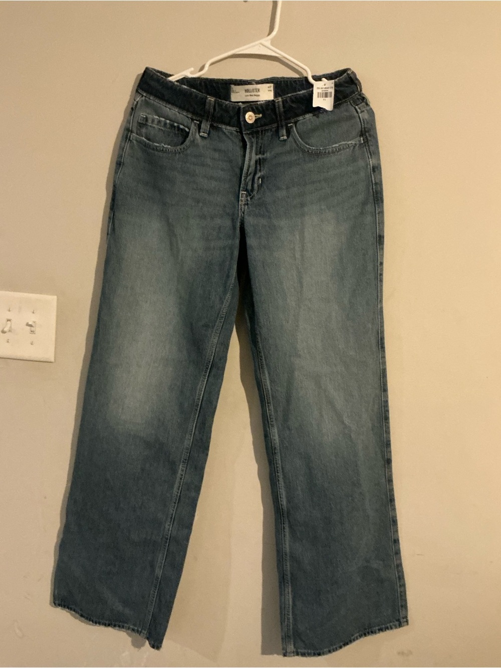 Hollister Wide Leg Jeans - Light Blue Wash